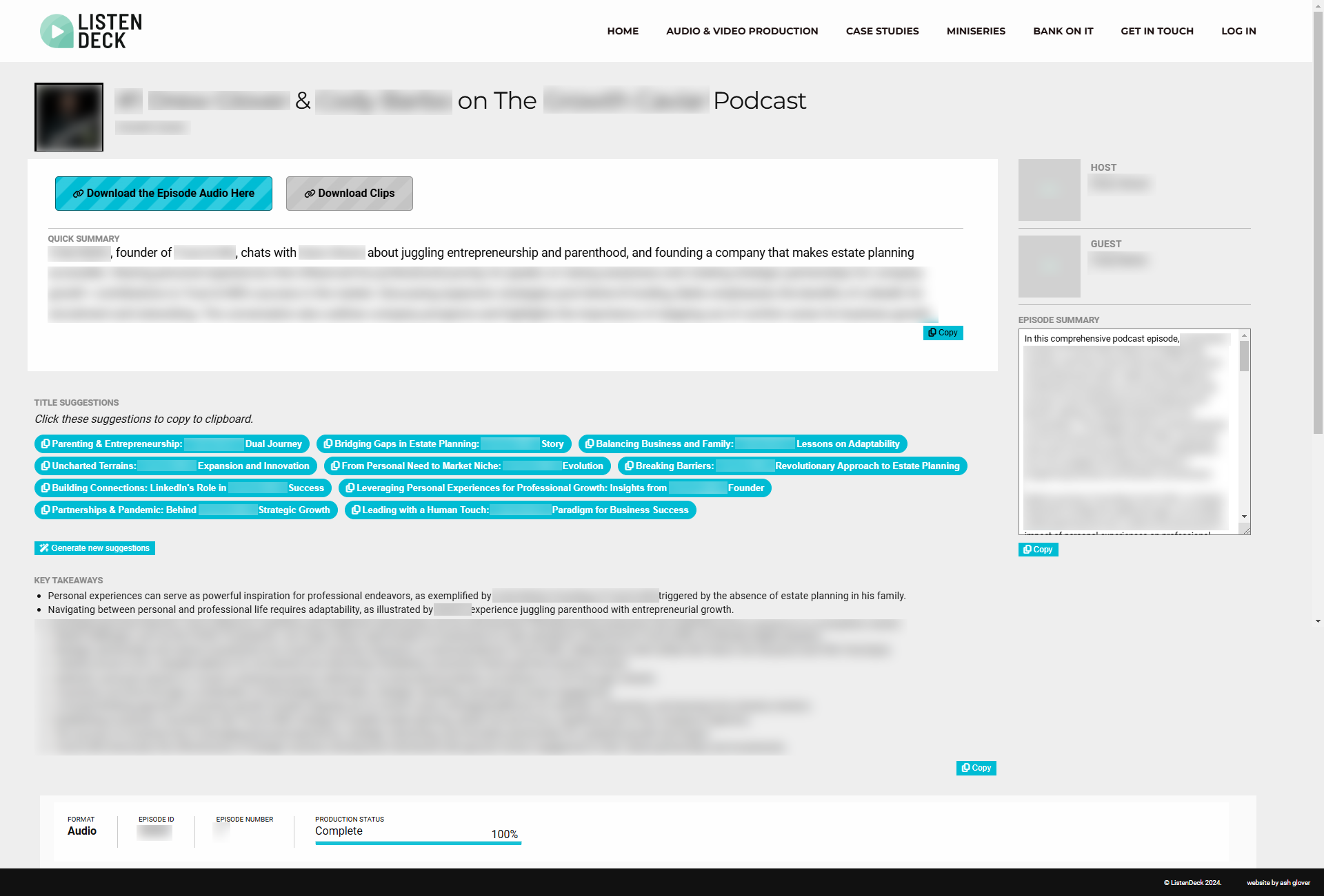 The ListenDesk Dashboard