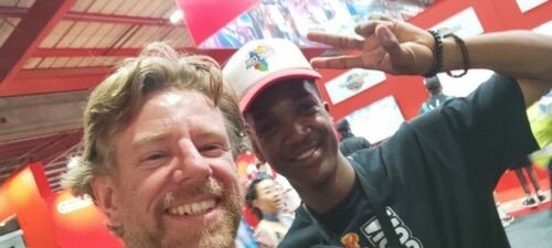 Ash Glover with Austin Khodumo (Marketing Manager, Comic Con Africa)